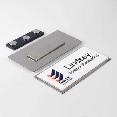Design Your Own Beveled Metal Name Badges - alternate view