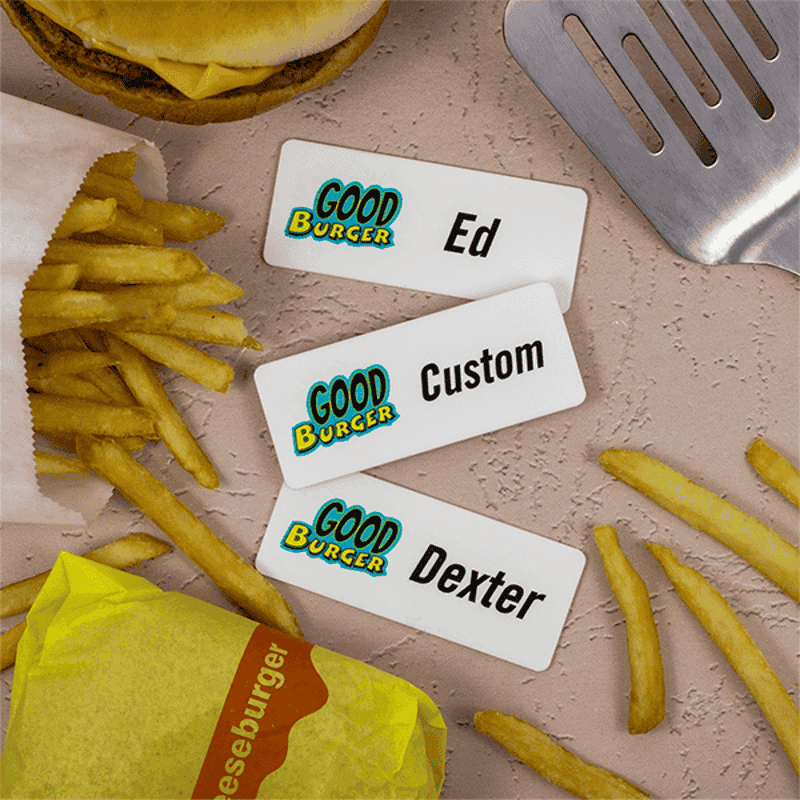 Good Burger Saucy Ed & Dexter Name Tags
