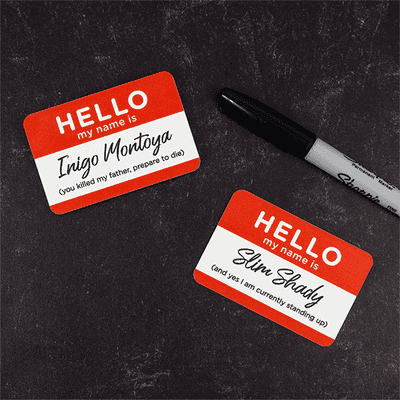 Hello My Name Is Custom Costume Name Tag - alternate view