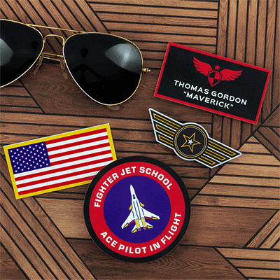 Maverick Elite Full Set Costume Name Tags - alternate view