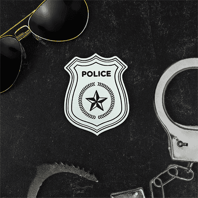 Police Badge Costume Name Tag - alternate view