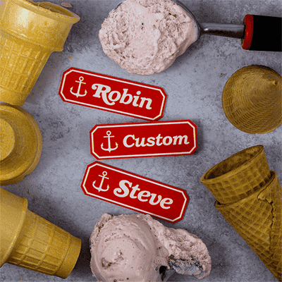 Scoops Parlor Custom Costume Name Tag - alternate view