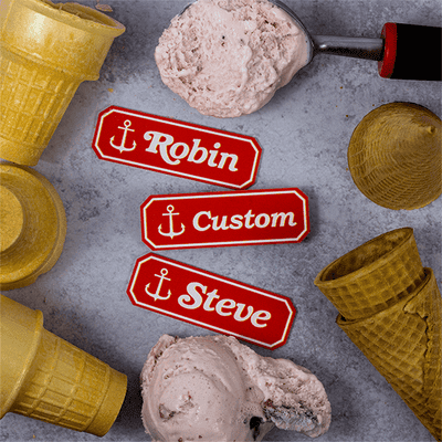 Scoops Parlor Custom Costume Name Tag - alternate view