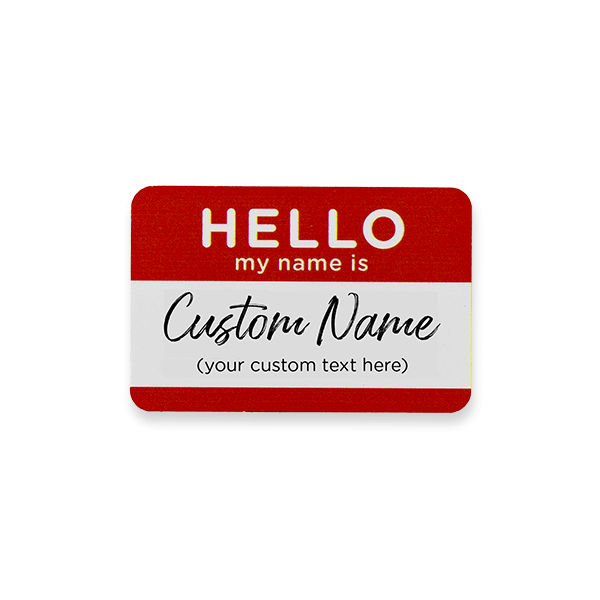 Hello My Name Is Custom Costume Name Tag