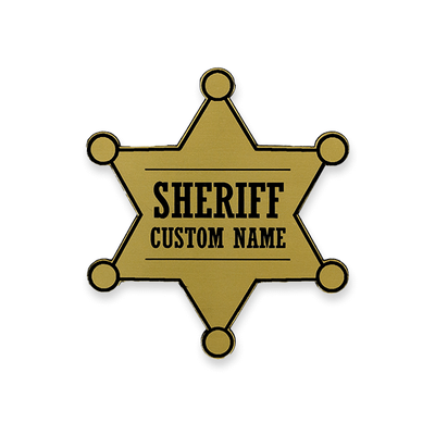 Sheriff's Badge Costume Name Tag
