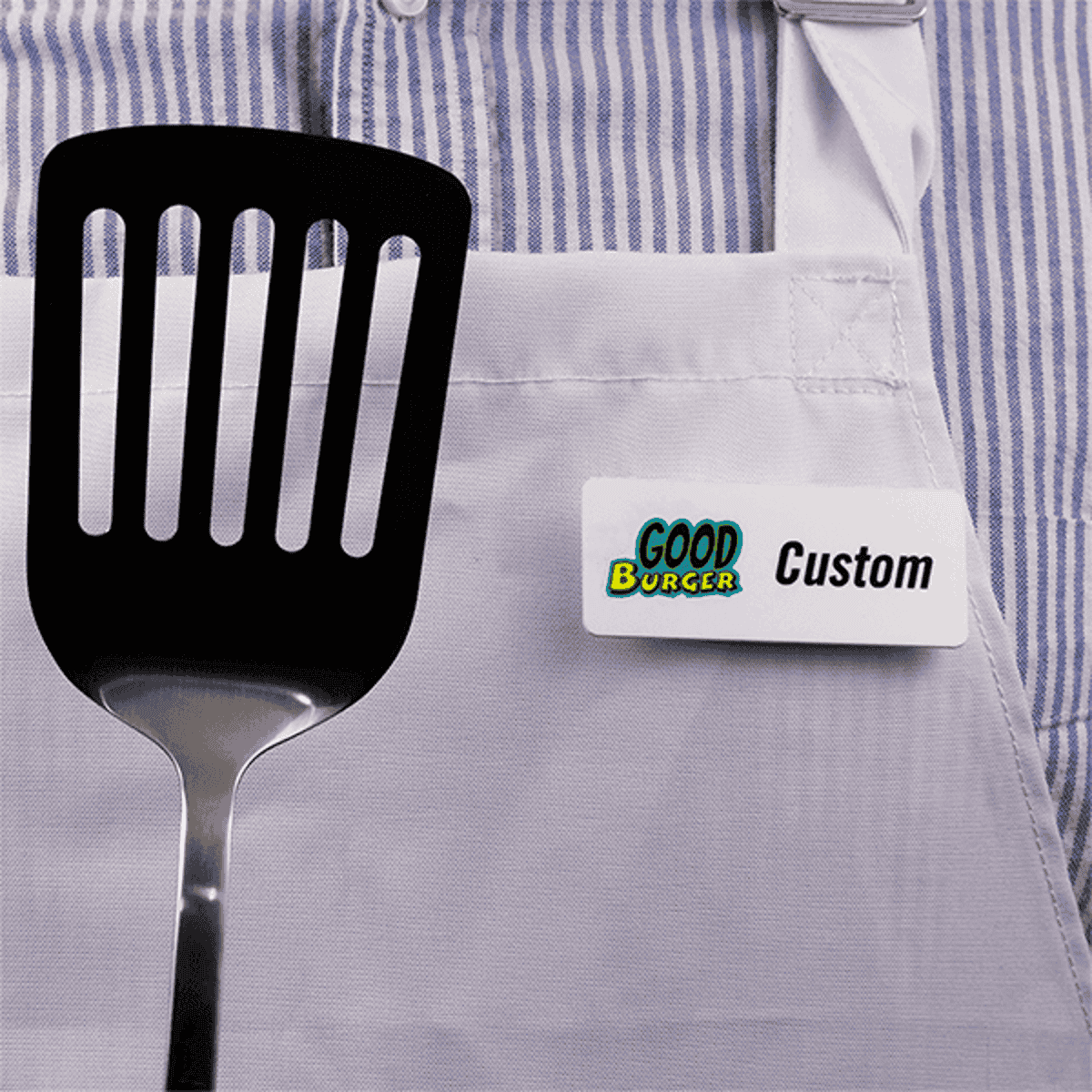 Good Burger Saucy Name Tag pinned