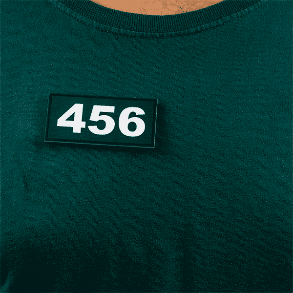 Survival Game Player 456 Name Tag pinned
