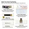 Name tag Backing options