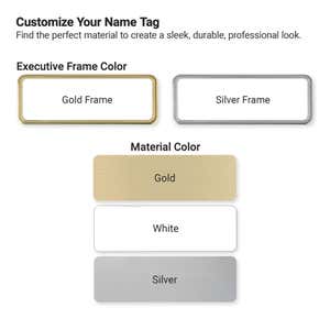 Color options for Medium Full Color Executive Badges with Rounded Corners