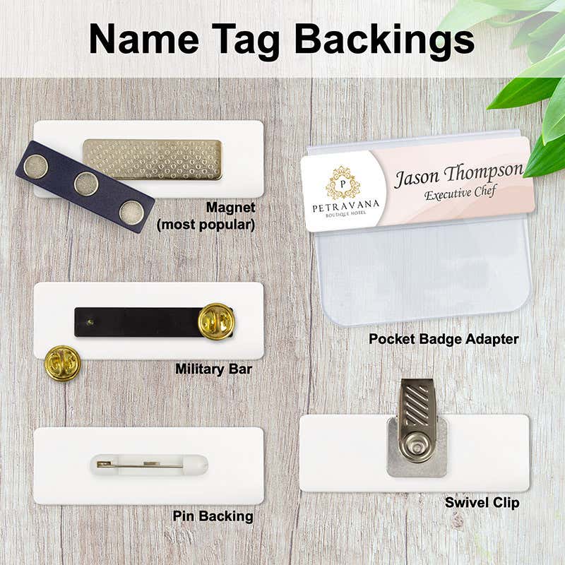 Name Tag Backing Infographic