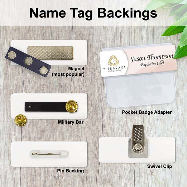 Name Tag Backing Infographic