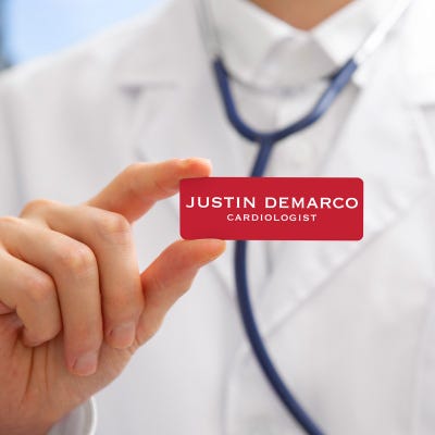 Custom Engraved Name Tag with Logo - alternate view