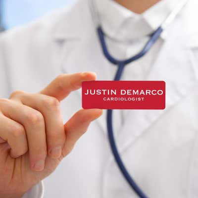 Custom Engraved Name Tag with Logo - alternate view