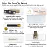 Backing options for custom name tags 