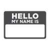 Hello My Name is Sticker - Black
