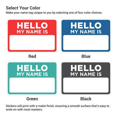 Hello my Name is Dry Erase Reusable Name Tag - alternate view