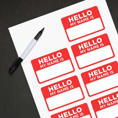 Hello My Name is Sticker Sheet - alternate view