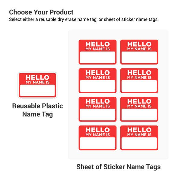 Hello my Name is Product Options