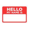 Hello My Name is Sticker - Red