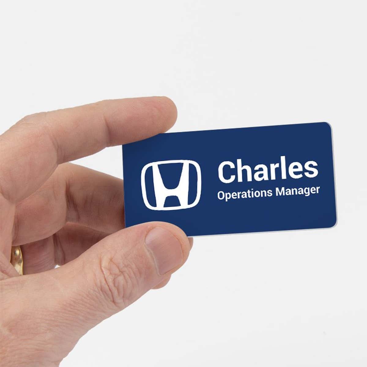 1.5 X 3 Car Dealership Name Tag