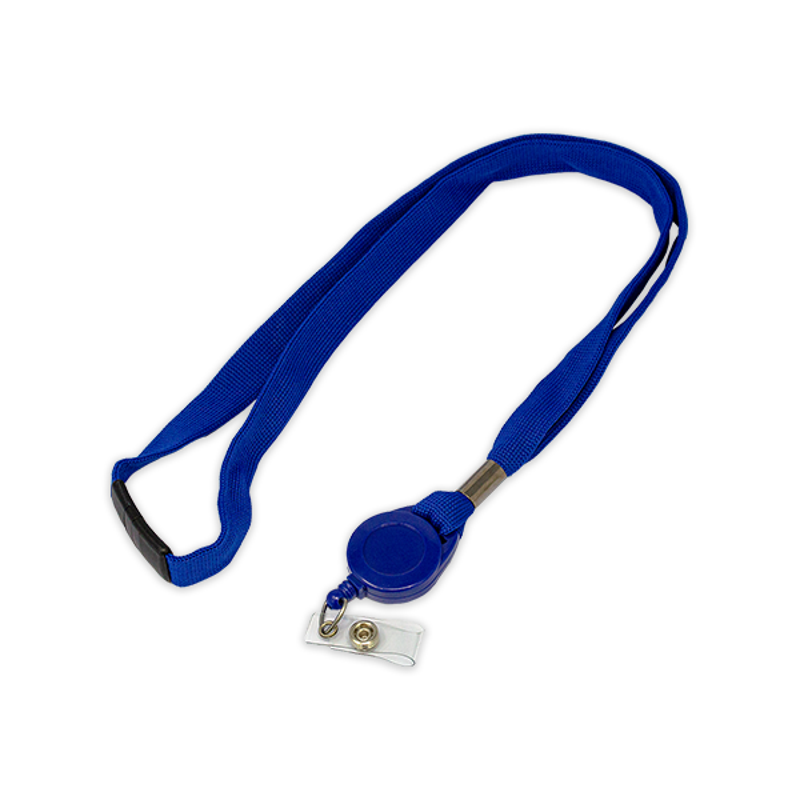 Blue Lanyard with Badge Reel