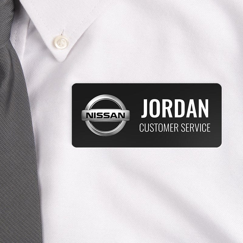 Car Dealership NameTag