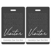 Outline Pattern Visitor Badge - Custom Text Field