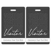 Outline Pattern Visitor Badge - Custom Text Field