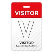 Reusable Visitor Pass with Custom Text