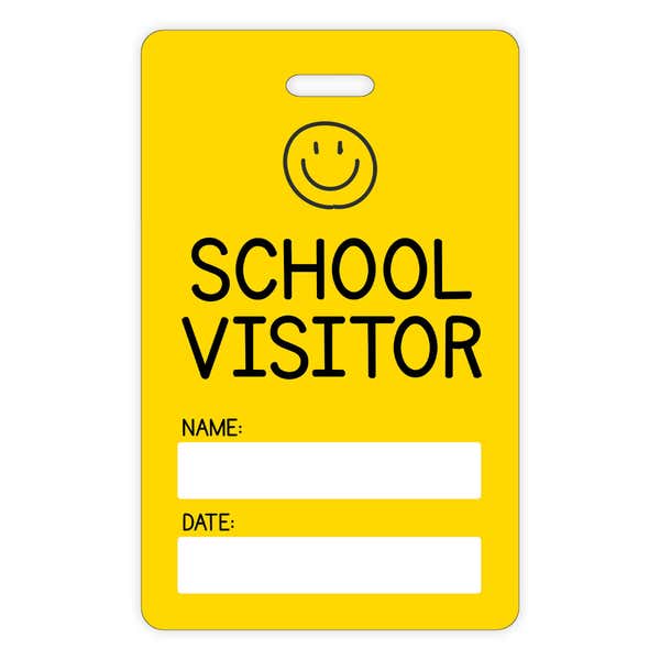 Reusable School Visitor Badge 