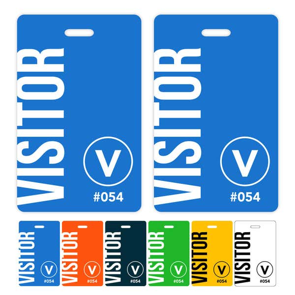Reusable Visitor Badge – Full Color Plastic