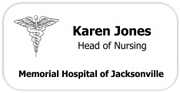 Medical Caduceus Symbol Large Name Tag