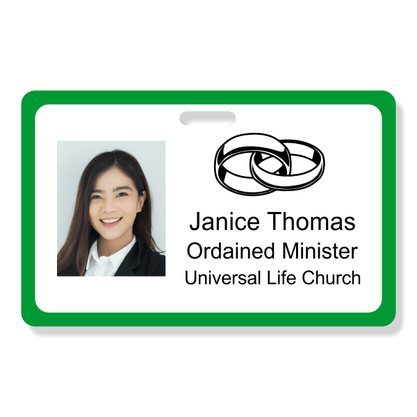 Ordained Minister Horizontal Name Badge