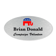 Republican Party Full Color Oval Name Tag
