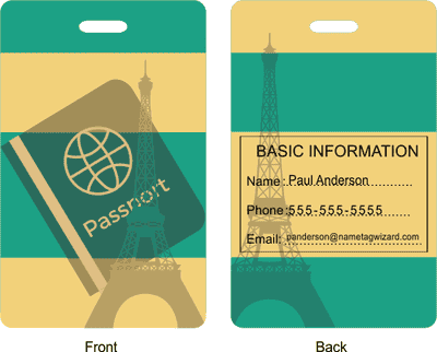 Passport Design Luggage Tag