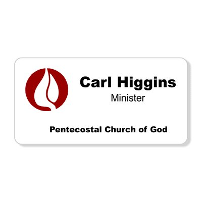 Pentecostal Full Color Name Tag - Rectangle