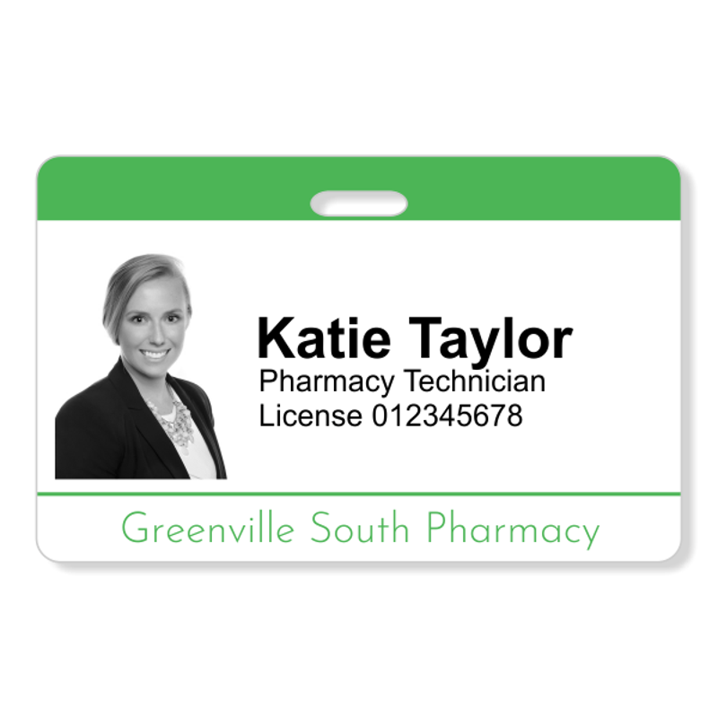 Pharmacy Photo ID Badge | Horizontal