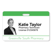 Pharmacy Horizontal Photo ID Badge