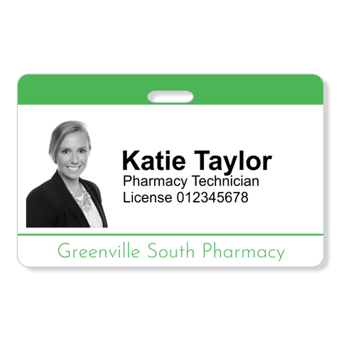 Pharmacy Horizontal Photo ID Badge