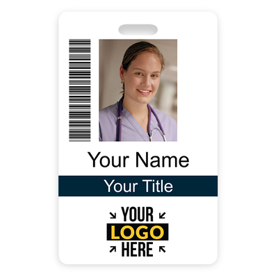 Custom Bar Code & Logo Photo ID - alternate view