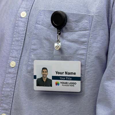 Horizontal Photo ID Badge with Logo - alternate view