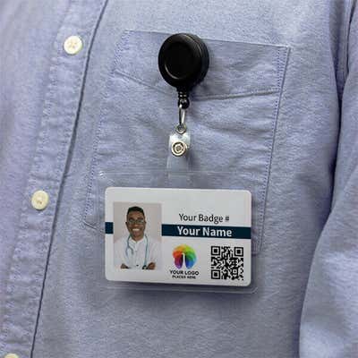 Horizontal QR Code Photo ID Card - alternate view