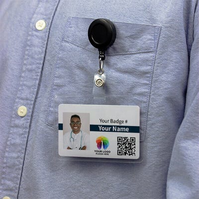Horizontal QR Code Photo ID Card - alternate view