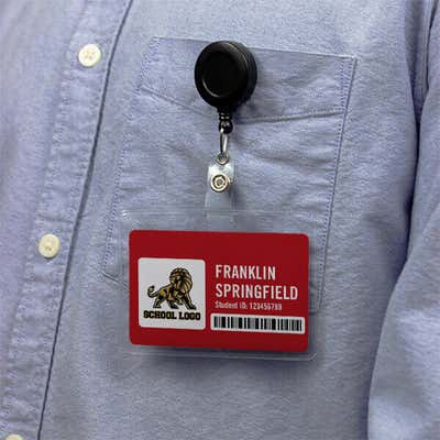 Custom School Teacher Photo ID Badge - alternate view