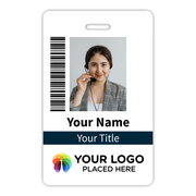 Custom Bar Code & Logo Photo ID