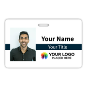 Horizontal Photo ID Badge with Logo