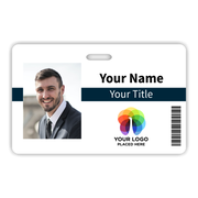 Horizontal Photo ID with Bar Code & Logo