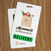 White Custom Full Color Delivery Shopper Photo ID Back