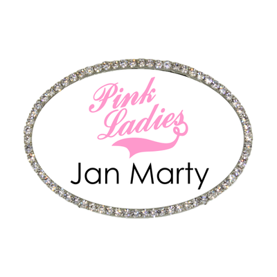 Pink Ladies Jan Marty Costume Name Tag