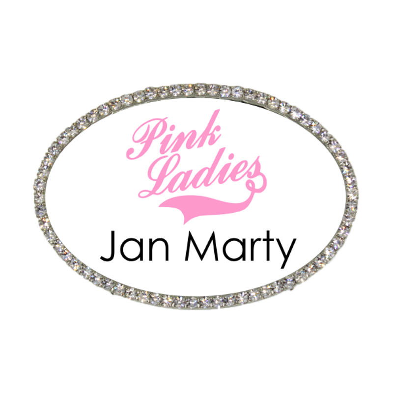 Pink Ladies Jan Marty Costume Name Tag